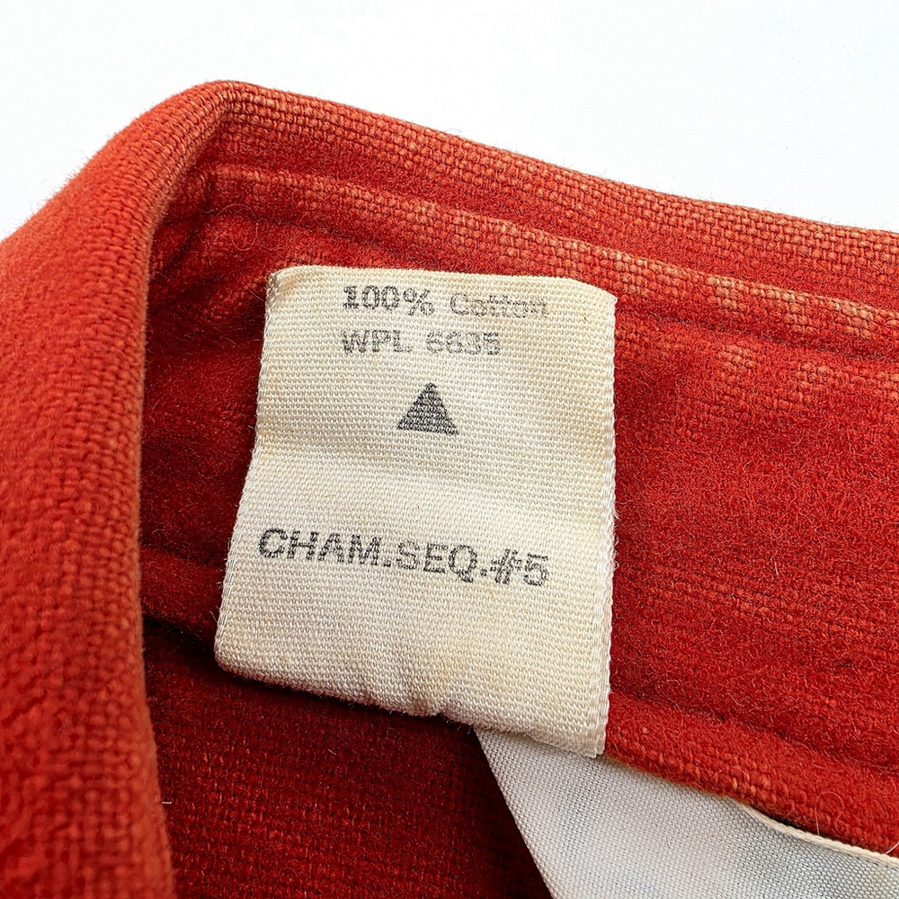 Vtg Americana Workwear Woolrich Chamois Shirt Men’s L Red Heavyweight Heritage - Picture 4 of 13